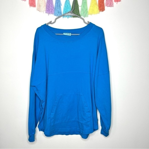 Landshark Fins Up Blue Long Sleeve Graphic Shark fin Spirit Jersey Size Large - Picture 10 of 16